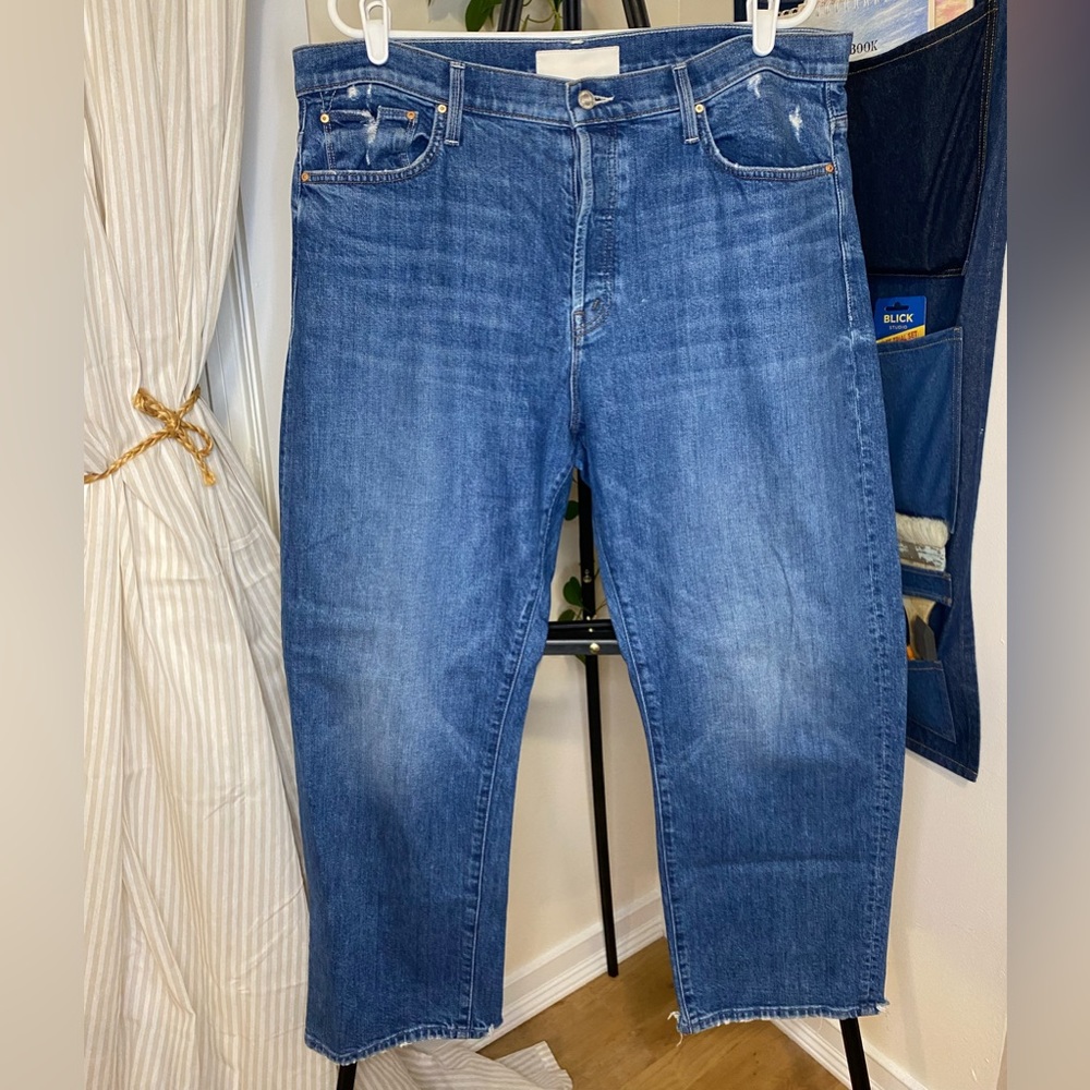 Mother The Ditcher Crop Chew Jeans